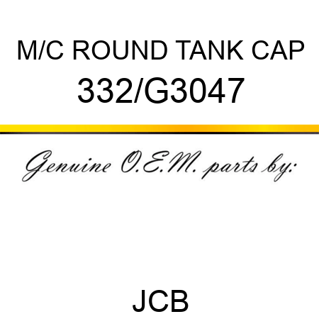 M/C ROUND TANK CAP 332/G3047