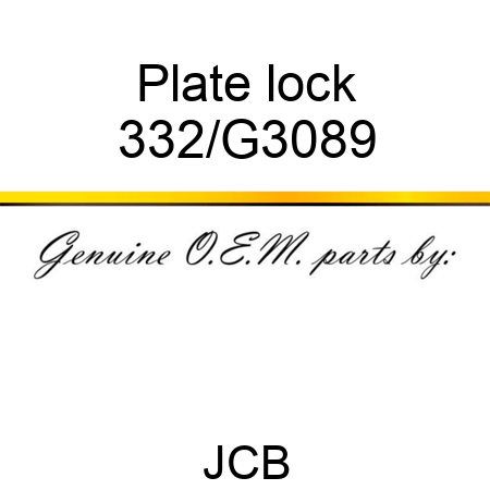 Plate lock 332/G3089