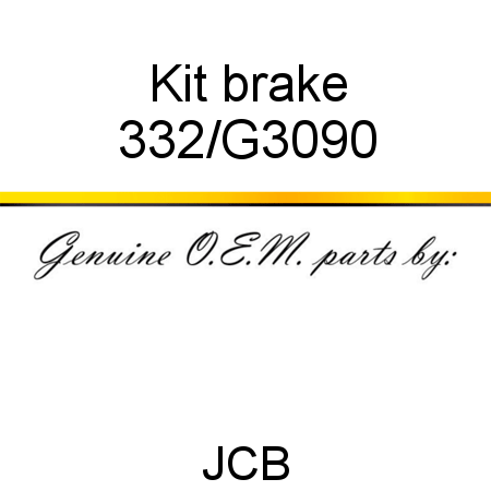 Kit, brake 332/G3090