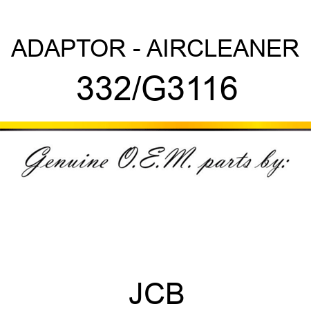 ADAPTOR - AIRCLEANER 332/G3116