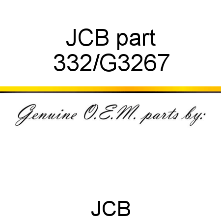 JCB part 332/G3267