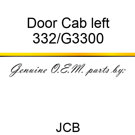 Door Cab left 332/G3300