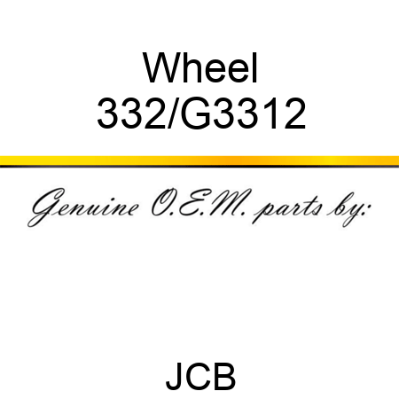 Wheel 332/G3312