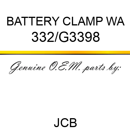 BATTERY CLAMP WA 332/G3398