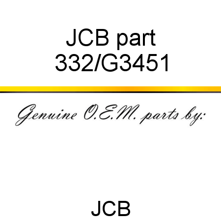 JCB part 332/G3451