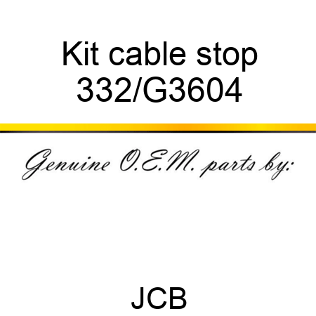 Kit cable stop 332/G3604