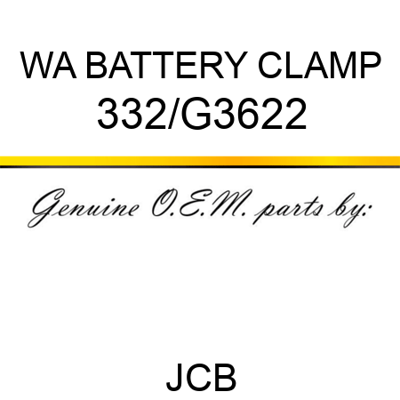 WA BATTERY CLAMP 332/G3622