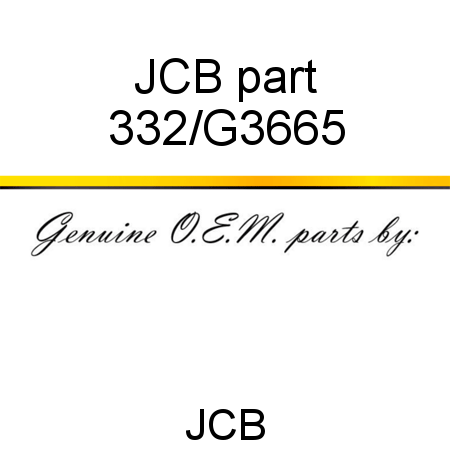 JCB part 332/G3665