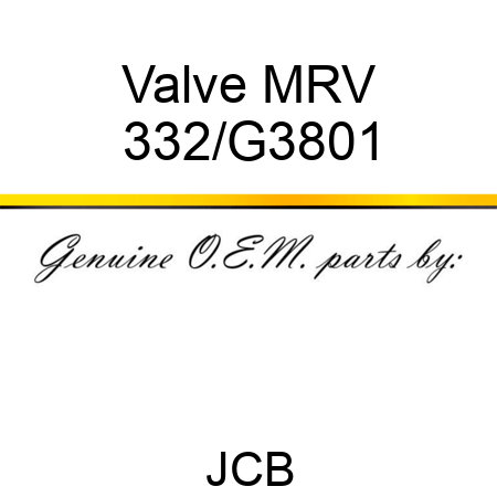 Valve MRV 332/G3801