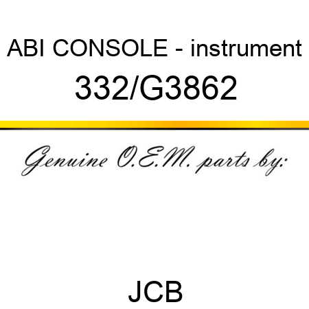 ABI CONSOLE - instrument 332/G3862