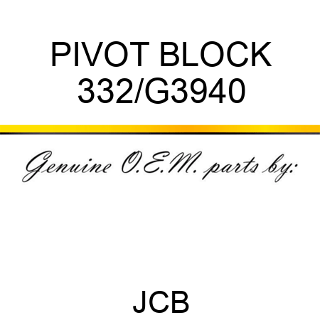 PIVOT BLOCK 332/G3940