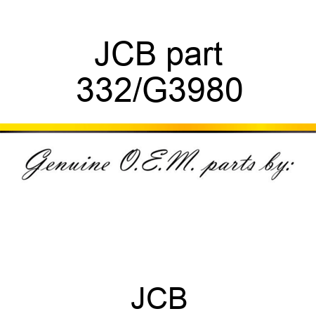 JCB part 332/G3980