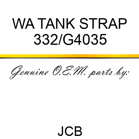 WA TANK STRAP 332/G4035