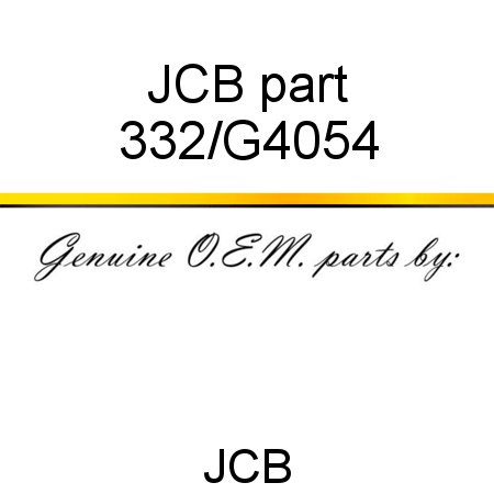 JCB part 332/G4054