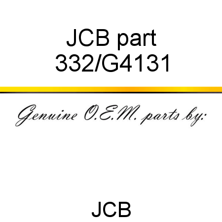 JCB part 332/G4131