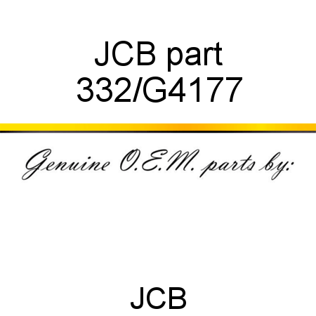 JCB part 332/G4177