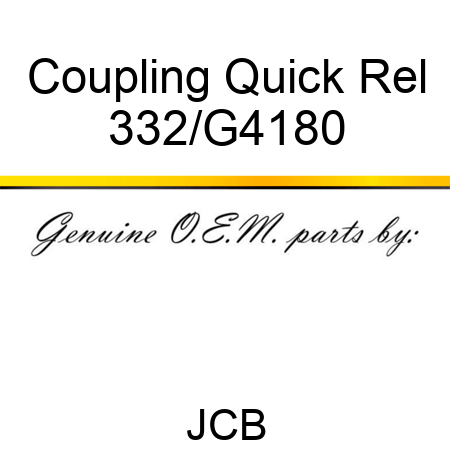 Coupling Quick Rel 332/G4180