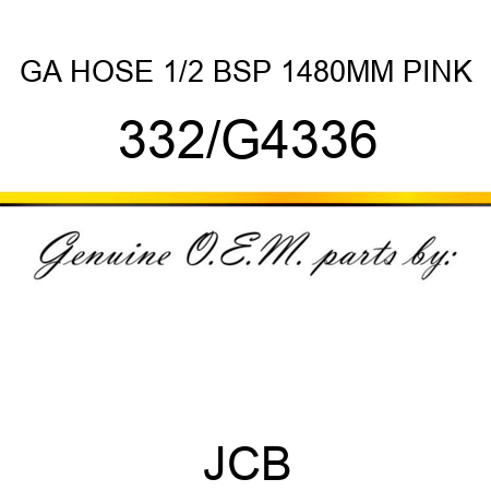 GA HOSE 1/2 BSP 1480MM PINK 332/G4336