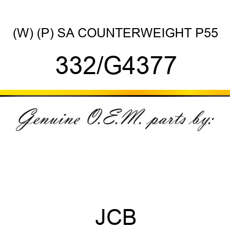 (W) (P) SA COUNTERWEIGHT P55 332/G4377