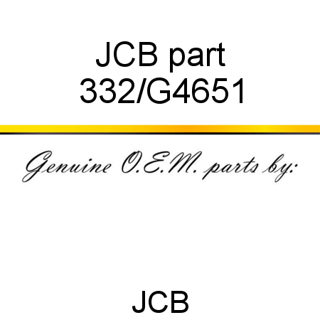 JCB part 332/G4651