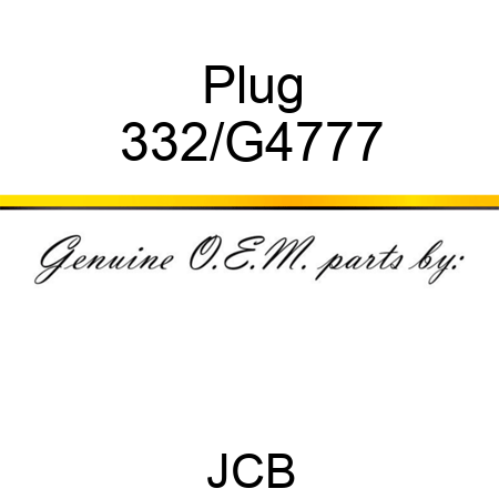 Plug 332/G4777