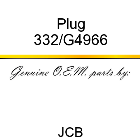 Plug 332/G4966