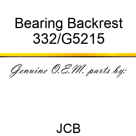 Bearing Backrest 332/G5215