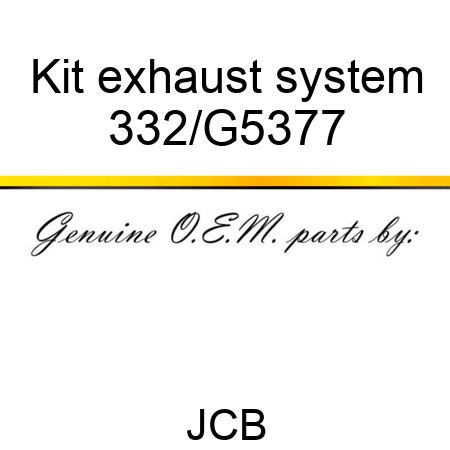 Kit exhaust system 332/G5377