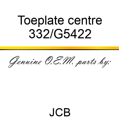 Toeplate centre 332/G5422