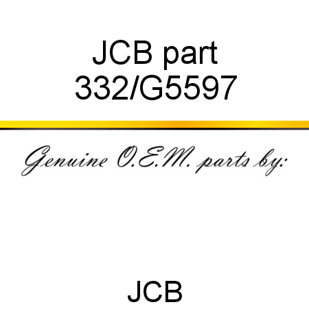 JCB part 332/G5597