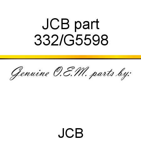 JCB part 332/G5598