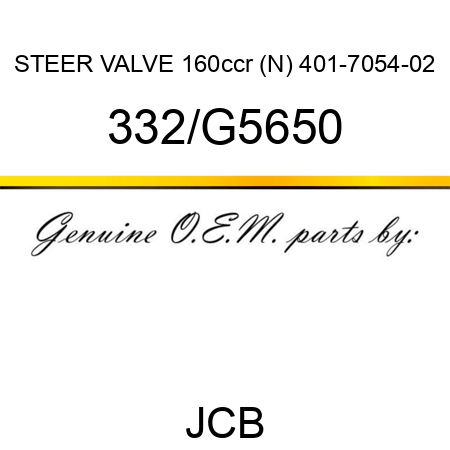 STEER VALVE 160ccr (N) 401-7054-02 332/G5650