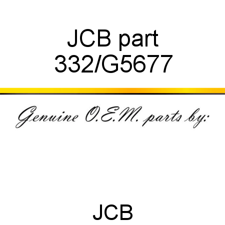 JCB part 332/G5677