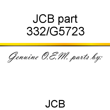 JCB part 332/G5723