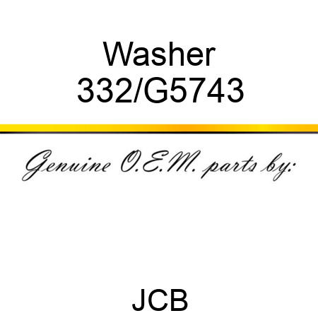 Washer 332/G5743