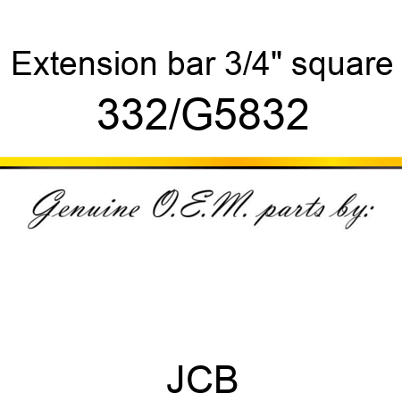 Extension bar 3/4