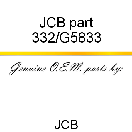 JCB part 332/G5833