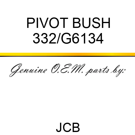 PIVOT BUSH 332/G6134