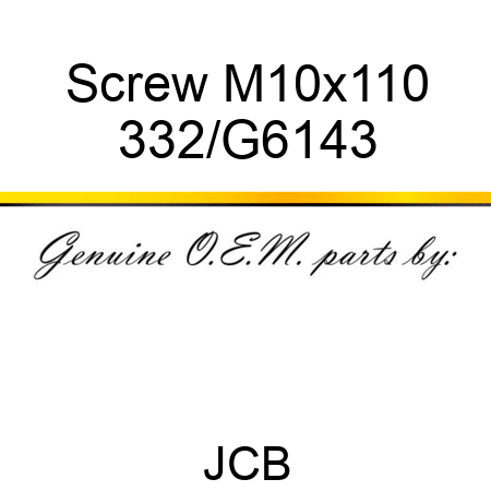 Screw M10x110 332/G6143