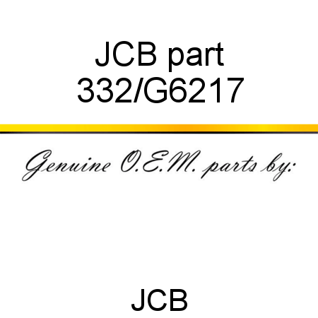 JCB part 332/G6217