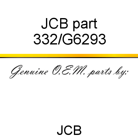 JCB part 332/G6293