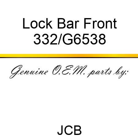 Lock Bar Front 332/G6538