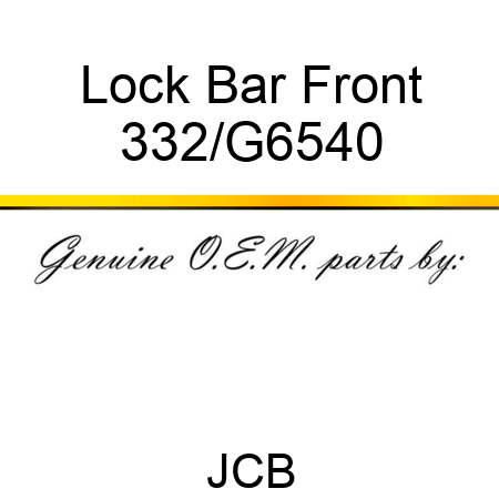 Lock Bar Front 332/G6540