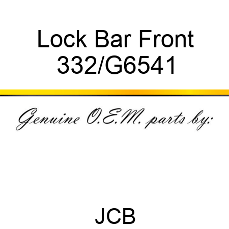 Lock Bar Front 332/G6541