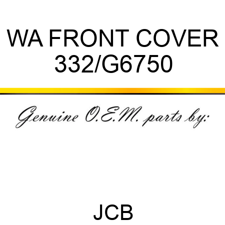 WA FRONT COVER 332/G6750