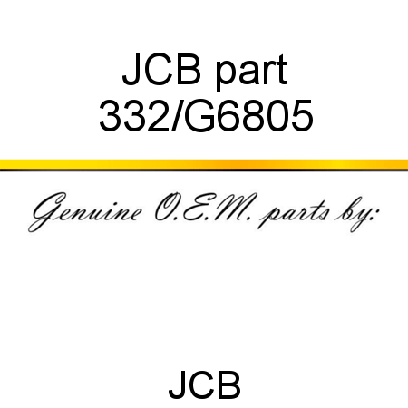 JCB part 332/G6805