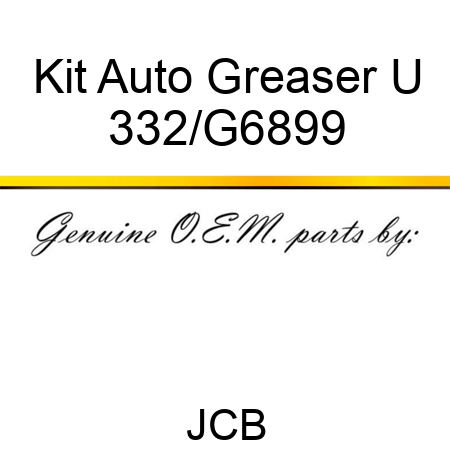 Kit Auto Greaser U 332/G6899