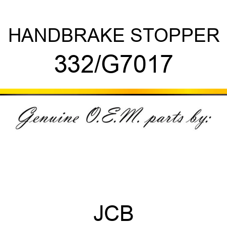 HANDBRAKE STOPPER 332/G7017