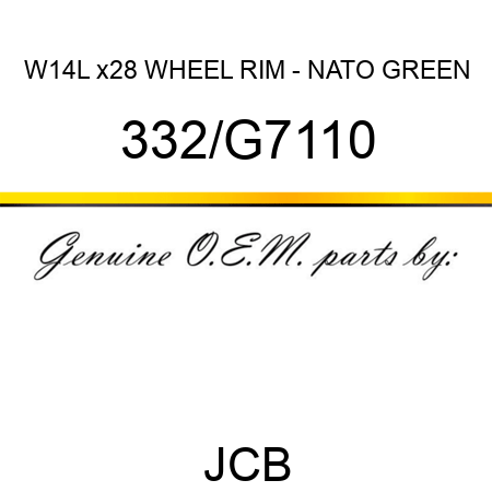 W14L x28 WHEEL RIM - NATO GREEN 332/G7110