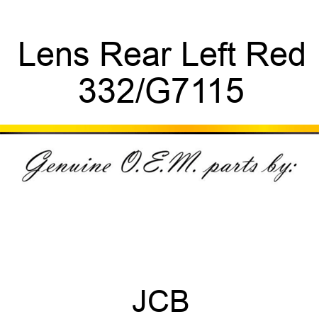 Lens Rear Left Red 332/G7115